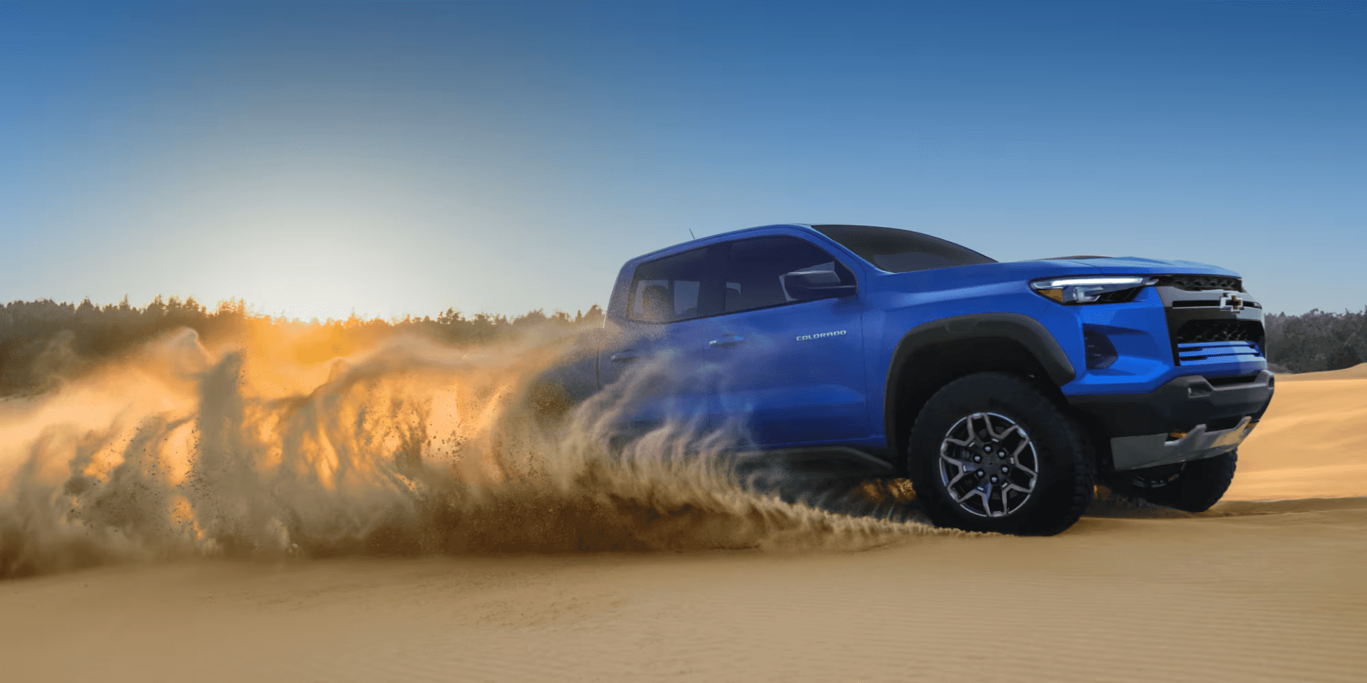 2026 Chevrolet Colorado driving in the desert