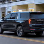 2026 Chevy Suburban driving in the city