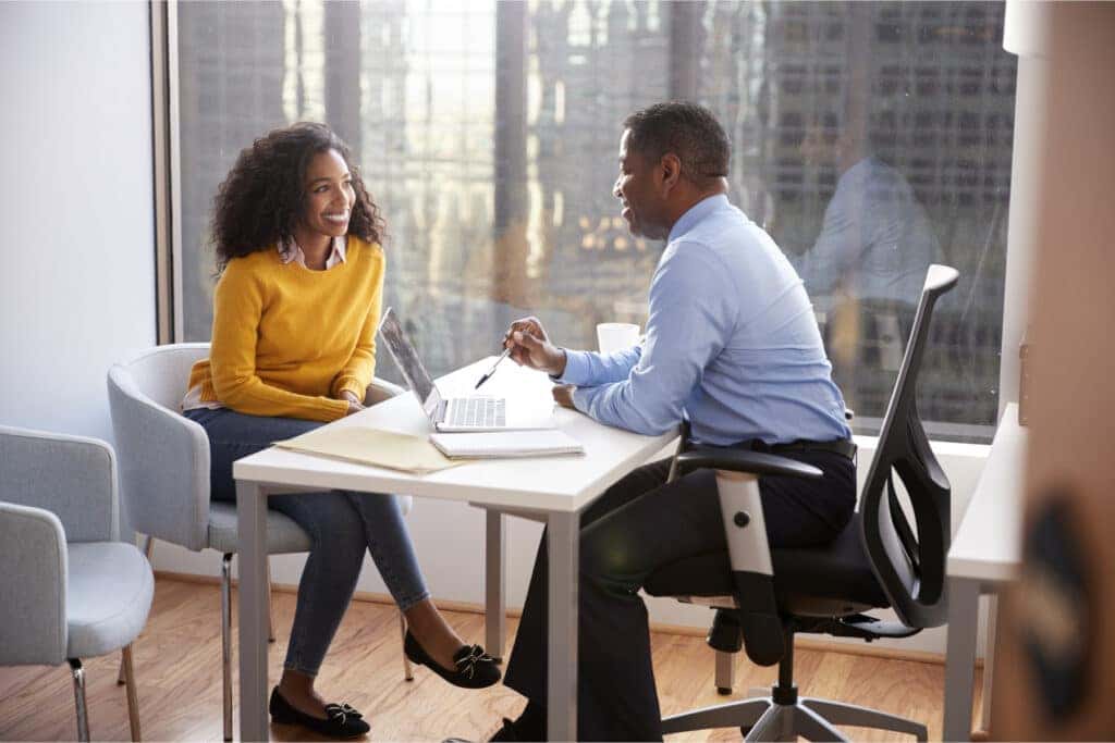 customer and sales rep