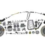 Painted car and built from a variety of parts