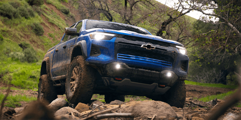 2026 Chevy Colorado on a rock