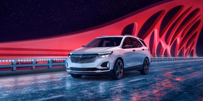 2024 Chevy Equinox driving at night