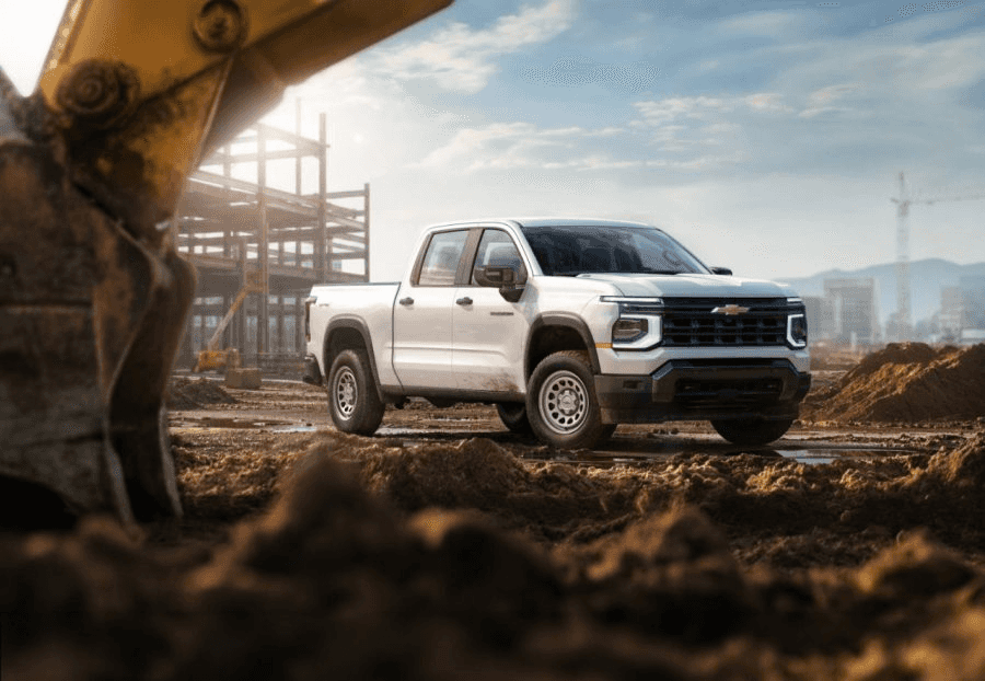 2027 Chevy Silverado on the job site