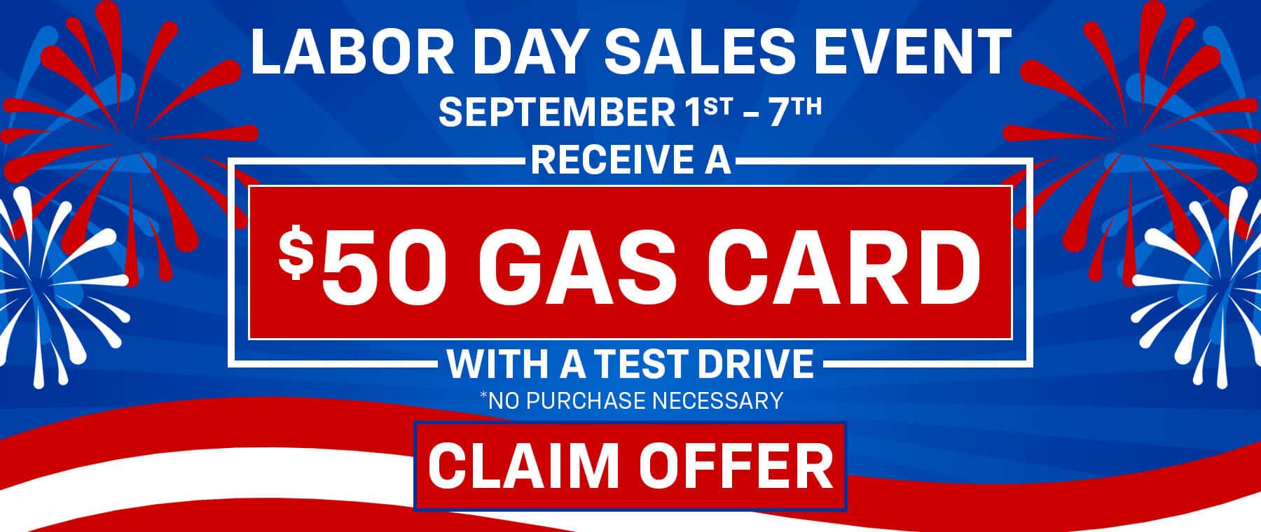 Labor Day Gas Card Promo