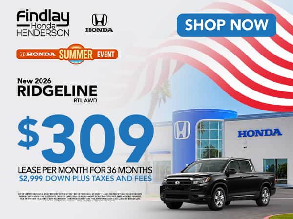 2026 New Honda Ridgeline RTL