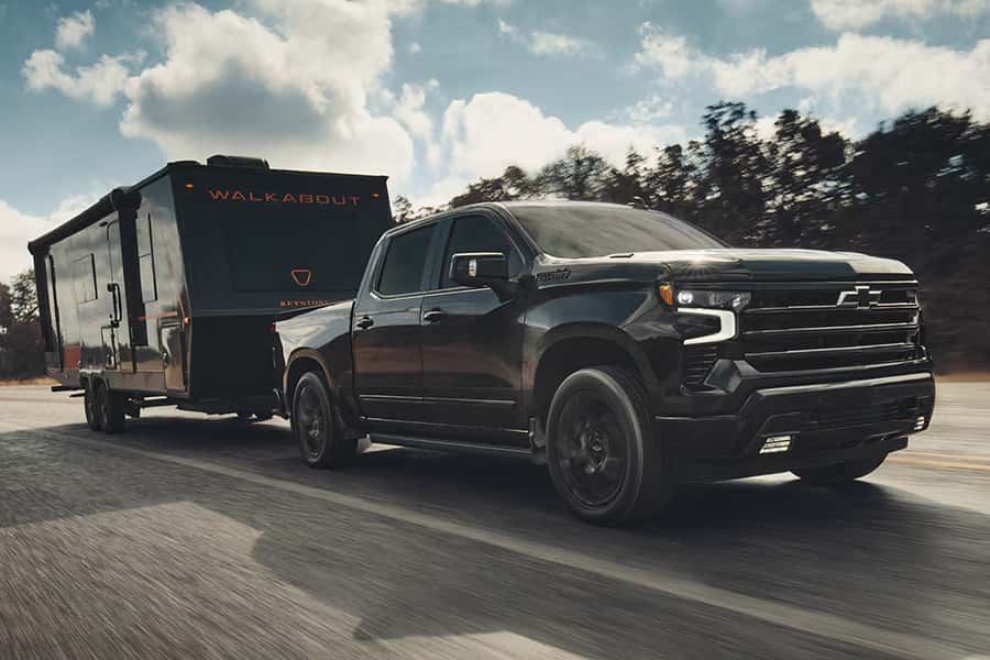 2026 Chevy Silverado towing a trailer