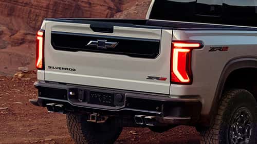 Rear View of 2027 Silverado Dual Exhaust