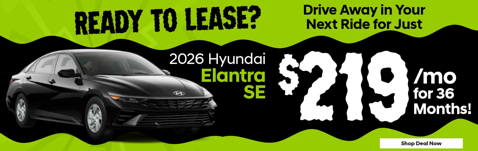 2026 Hyundai Elantra SE - October Lease Desktop Slide