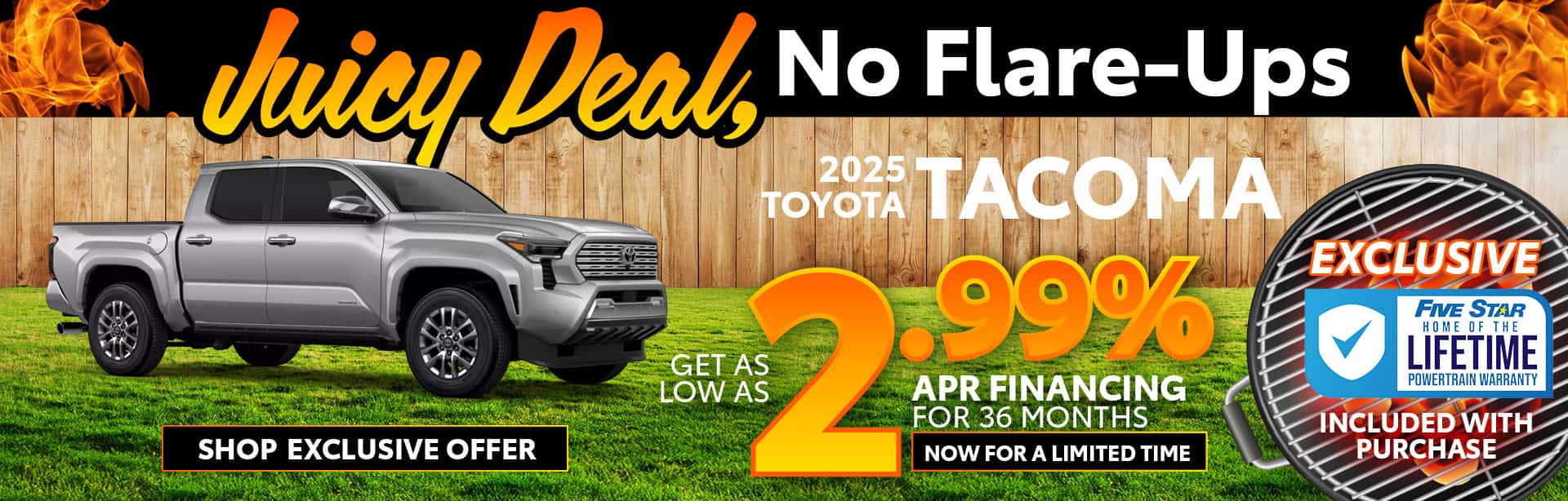 2025 Toyota Tacoma - May APR Offer Desktop Slide