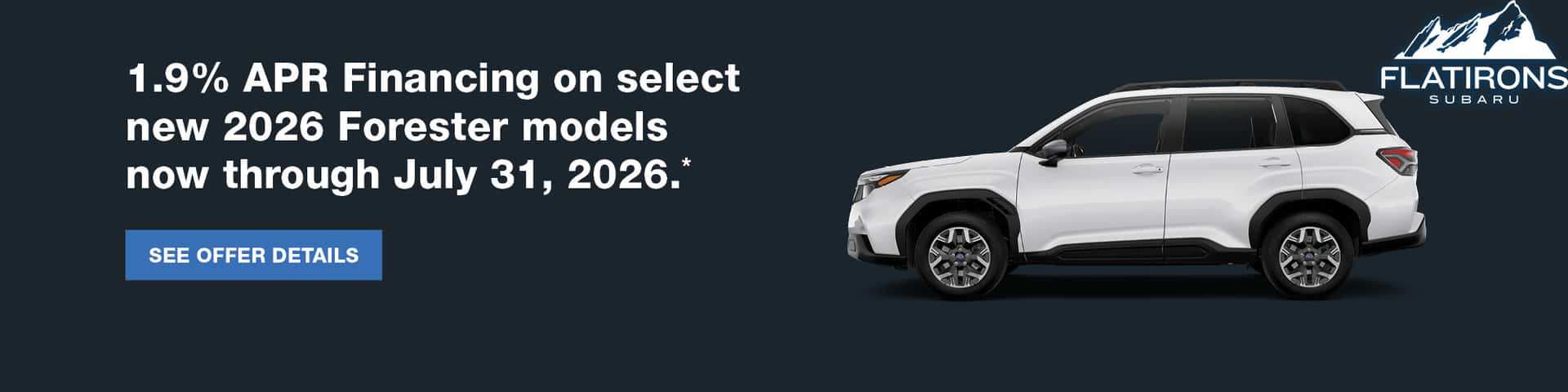 1.9% APR 2026 Forester Special