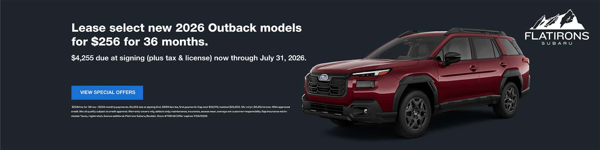 July 2026 Outback Lease