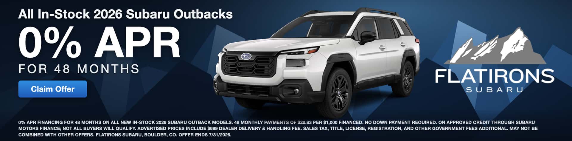 0% APR Outback Special