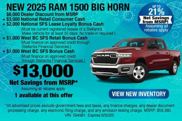 New 2025 RAM 1500 Big Horn