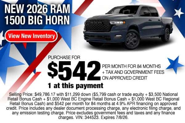 New 2026 RAM 1500 Big Horn