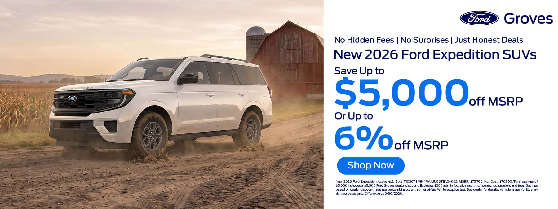 2026 Ford Expedition SUVs $5,000 Off MSRP