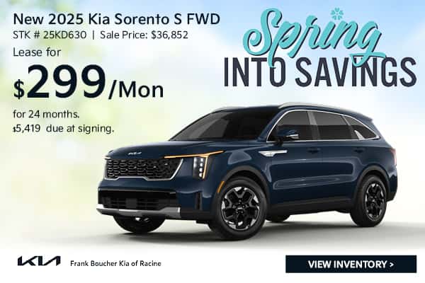 Lease a new 2025 Kia Sorento S FWD in Racine, WI