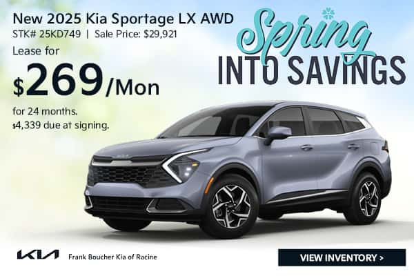 Lease a new 2025 Kia Sportage LX AWD in Racine, WI