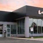 Front exterior view of Frank Boucher Kia's dealership in Racine, WI