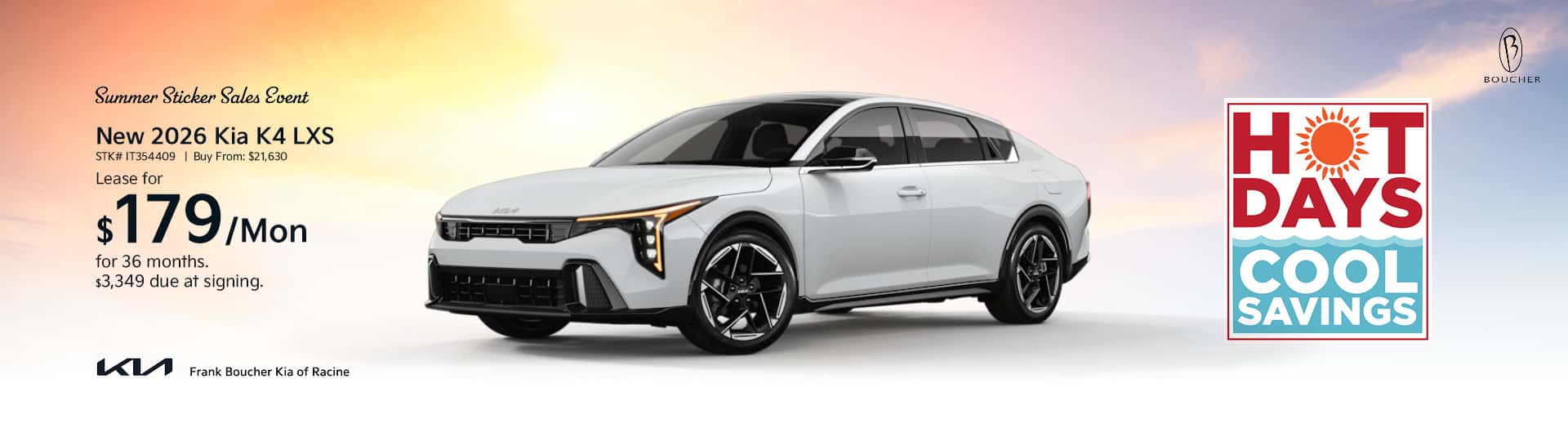 New 2026 Kia K4 LXS