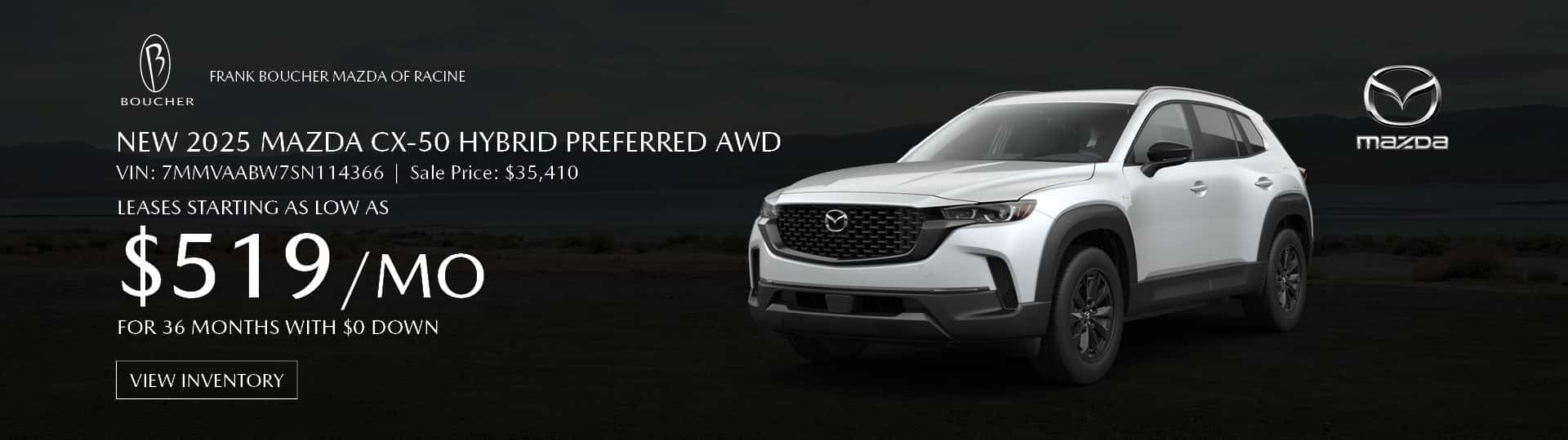 May 25 - 2025 Mazda CX-50 Hybrid Preferred AWD in Racine, WI