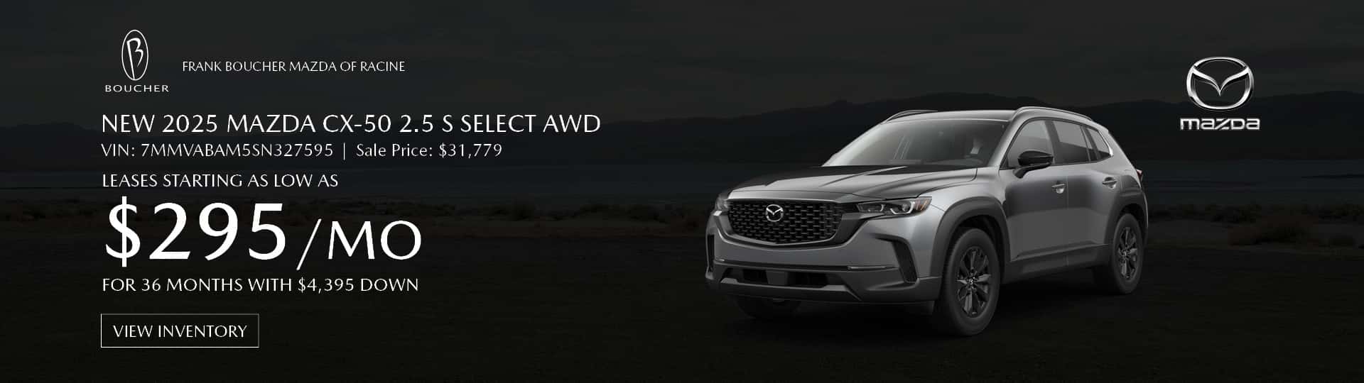 June 25 - 2025 Mazda CX-50 2.5 S Select AWD in Racine, WI