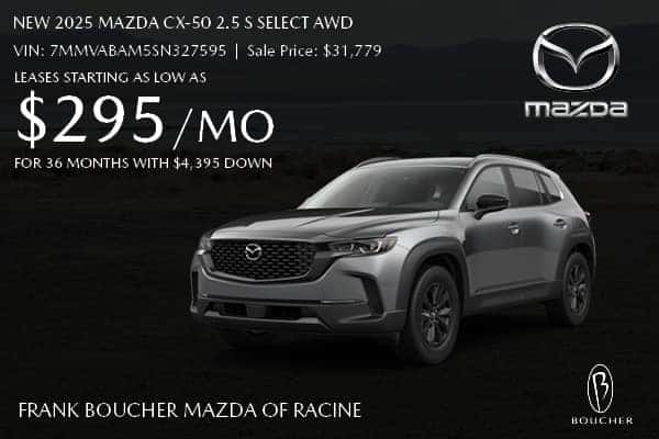 Lease a new 2025 Mazda CX-50 2.5 S Select AWD in Racine, WI