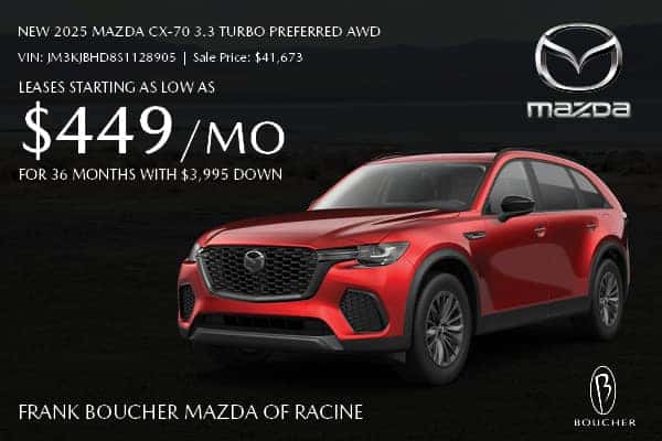 Lease a new 2025 Mazda CX-70 3.3 Turbo Preferred in Racine, WI