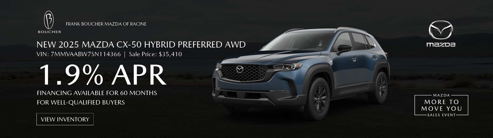 July 25 - 2025 Mazda CX-50 Hybrid Preferred AWD in Racine, WI