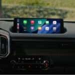 View of the infotainment system inside the 2026 Mazda CX-50 hybrid for sale in racine, wi