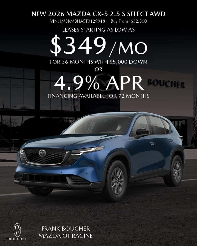 Save on a New 2026 Mazda CX-5 2.5 S Select AWD