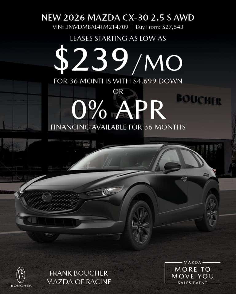 Save on a New 2026 Mazda CX-30 2.5 S AWD!