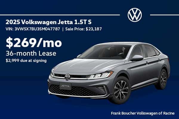Lease a new 2025 Volkswagen Jetta 1.5T S in Racine, WI