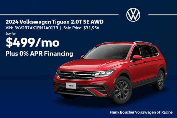 Lease a new 2024 Volkswagen Tiguan 2.0T SE AWD in Racine, WI