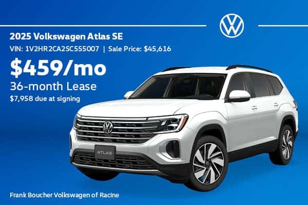 Lease a new 2025 Volkswagen Atlas SE in Racine, WI