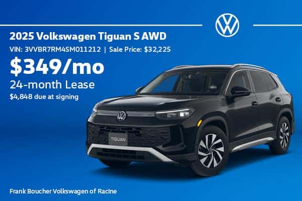 Lease a new 2025 Volkswagen Tiguan S AWD in Racine, WI
