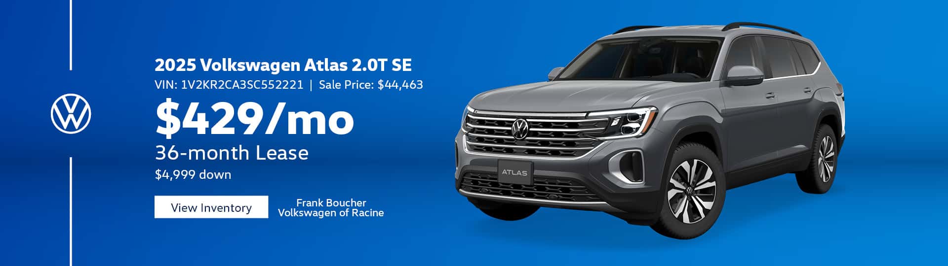 July 25 - 2025 Volkswagen Atlas 2.0T SE in Racine, WI