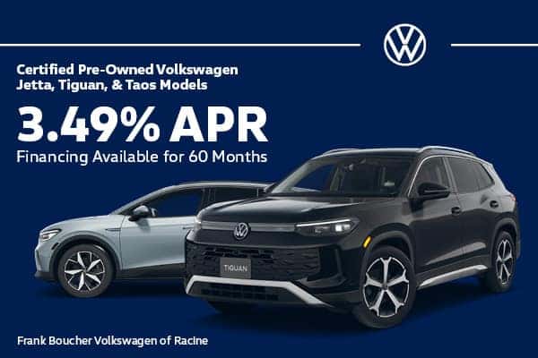  Save on Certified Pre-Owned Volkswagen Jetta, Tiguan, & Taos Models!