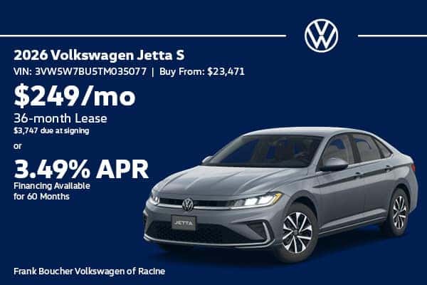 Save on a New 2026 Volkswagen Jetta S