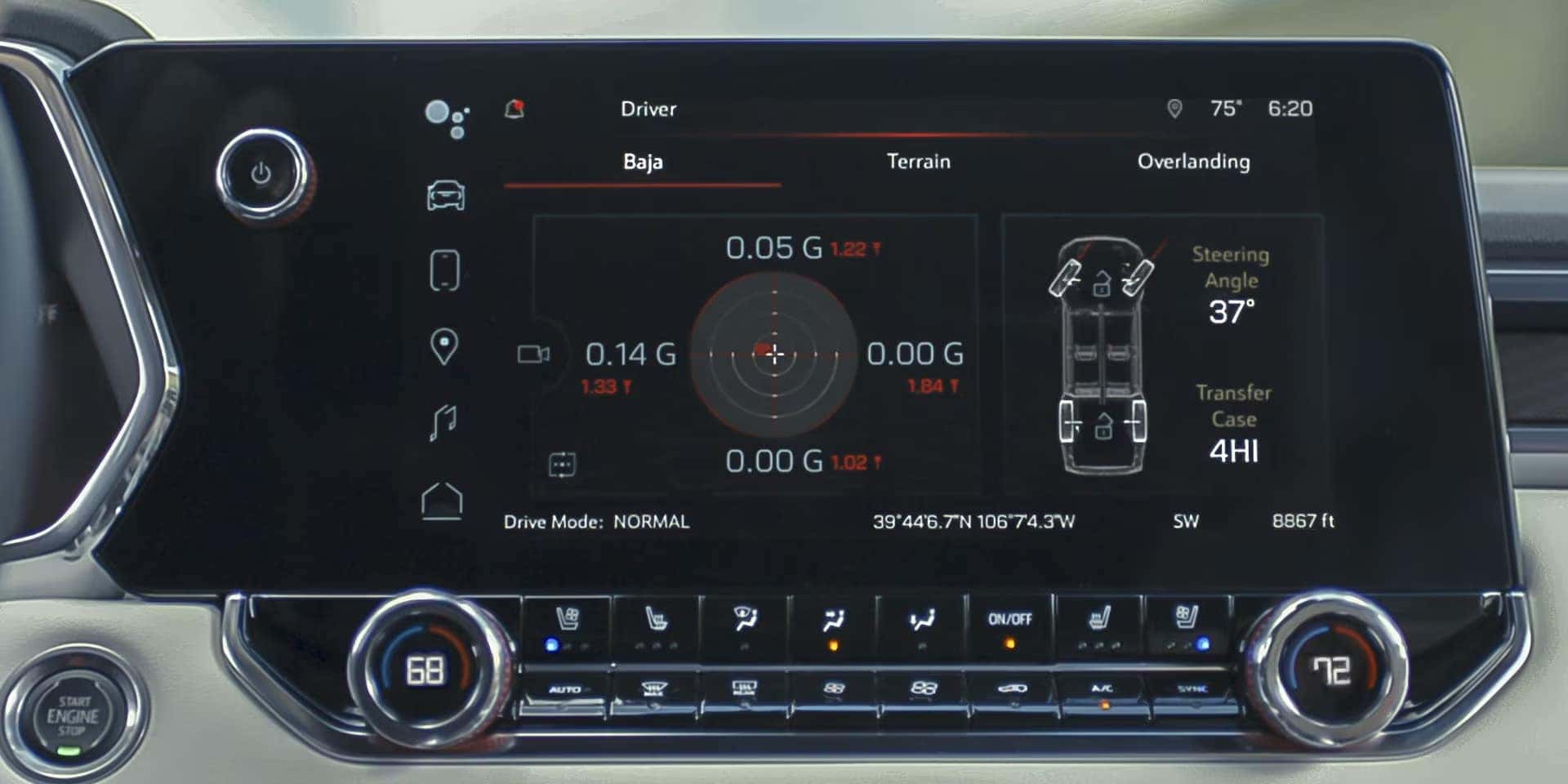 2025 GMC Canyon interior with smartphone integration and digital display.