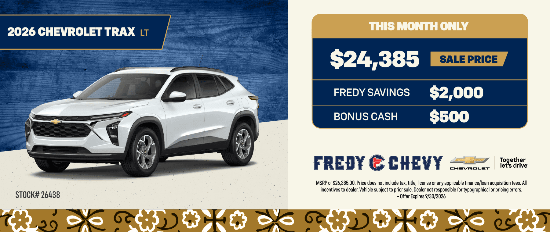 0070_2026-05_Fredy-Chevy_Monthly-Web-Banners_Sept26-Chevrolet-Trax-LT_1800x760.png