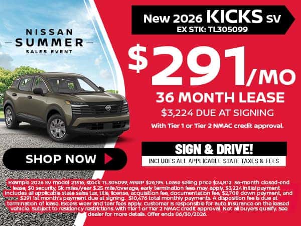 New 2026 Kicks SV