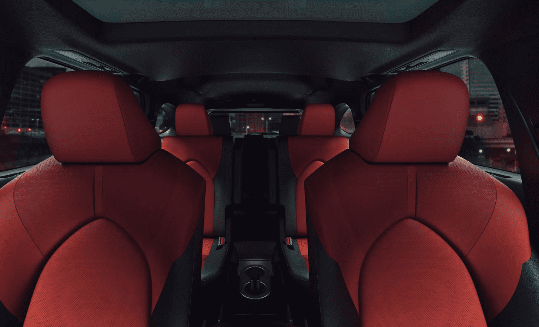 Interior of 2025 Toyota Highlander for sale near The Woodlands