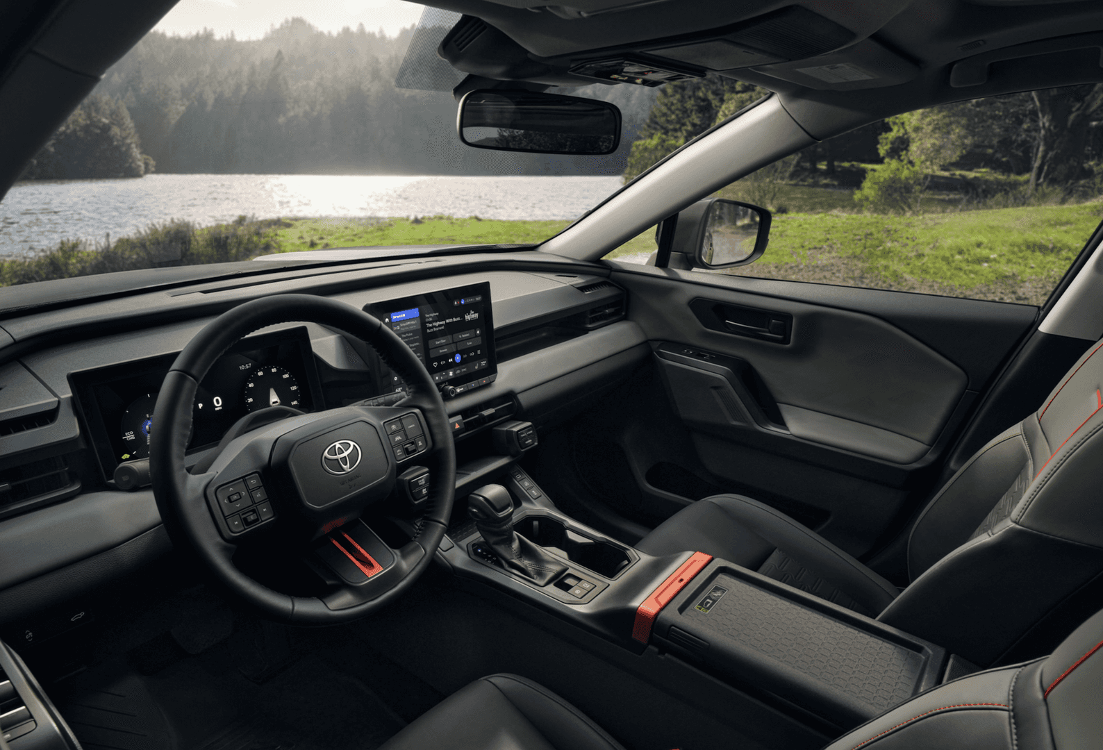 Interior of new 2026 Toyota RAV4 near Cypress