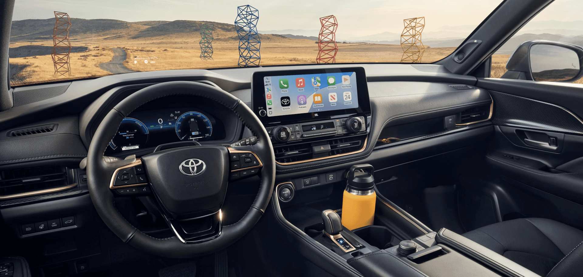 Interior of new 2026 Toyota Grand Highlander for sale near The Woodlands, TX