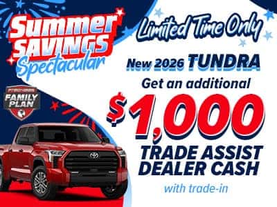 Tundra Trade Assist Dealer Cash