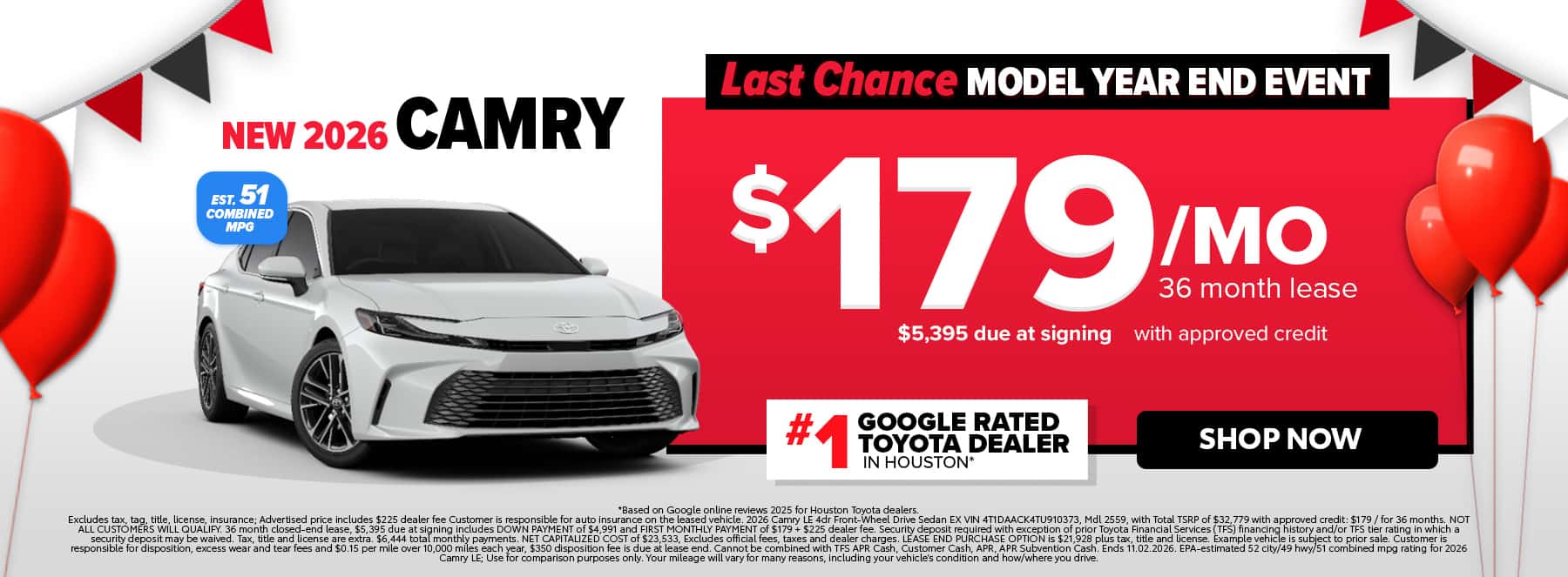 New Camry Deals Near Me in Houston, TX