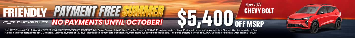 $5,400 off MSRP on 2027 Bolt