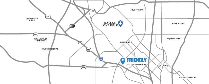 Friendly Chevrolet map