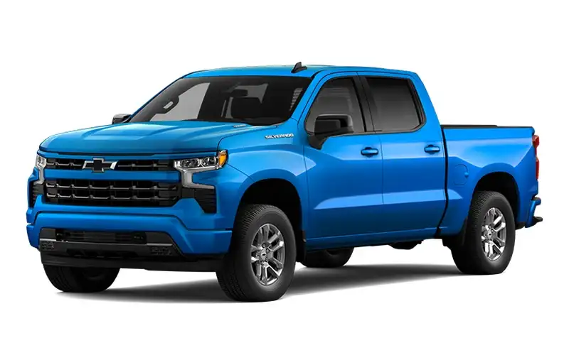 Blue 2026 Chevrolet Silverado 1500 crew cab pickup