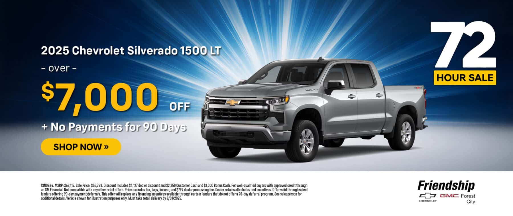 2025 Chevrolet Silverado 1500 over $7,000 off!